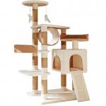 Teddy Fleece Tall Cat Climbing Tree ModernWood Large Cat Climbing Frame for sale