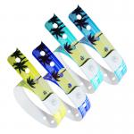 Stylish Custom Printed Event Wristbands , Waterproof DuPont Tyvek Wristbands