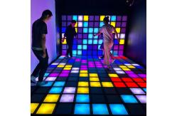 China Jumping Game LED Dance Floor Tile Interactive Game Super Grid supplier
