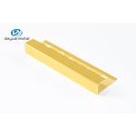 CQM Aluminium Floor Edge Trim Strip , T6 Aluminium Brushed Gold