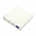 Plastic White Fiber Optic Terminal Socket SC 2 Ports G657 Fiber for sale