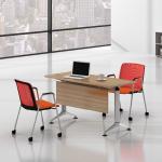 55 Inch Training Room Table Stackable Movable Training Table 25mm Thickness