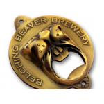 Retro Wall Mounted Ancient Gold Metal Bottle Opener 50*40mm PVD Plated for sale