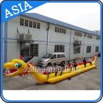 Yellow Dragon Banana Shaped Inflatable Boats 12 Person Water Sport Games For Adult for sale