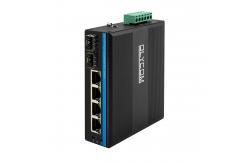 China Industrial Unmanaged PoE Switch Fast Ethernet SFP Fiber Rugged Network 120W DC48V supplier