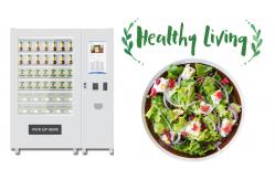 China Touch Screen Refrigerated Salad Vending Machine , Healthy Food Vending Locker With Lift supplier
