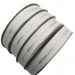 Custom Grosgrain Ribbon With Silver Foil Logo Personalised Branded Packaging Ribbon