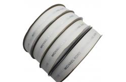 China Custom Grosgrain Ribbon With Silver Foil Logo Personalised Branded Packaging Ribbon supplier