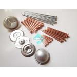 10Ga  Metal Flanged CD Stud Welding Pins , Copper Plated Weld Pins For Marine System for sale