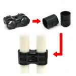 Good Quality Black Double Metal Joint for Lean Pipe Workbench for sale