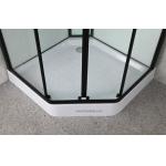 Stylish black paint aluminum alloy frame shower room with  roof and tray