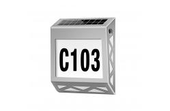 China Waterproof 6000k Solar Address Sign Wall Light FCC 8pcs Led House Number Light supplier