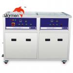 Double Tank Ultrasonic Parts Washer Cleaning Drying Rinsing Oil Filter 3600 Watt for sale