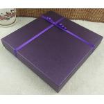 Custom Large Square Gift Box Purple Rigid Packaging For T Shirts Albums A4 Books Frames for sale