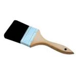 Double Boiled Black Bristle Painting Brush with Natural Wood Handle for sale