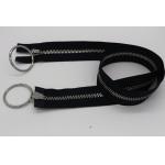 Ykk Silver Teeth Two Way Metal Zip Auto - Lock Sliders Black Polyester Tape For Garments for sale