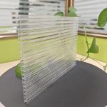 UV Protected Clear Polycarbonate Hollow Sheet Roofing 2.44m 6m for sale