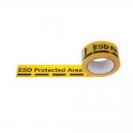 Electronic PVC Sensitive Aisle ESD Warning Tape For Packaging Anti Static Static for sale