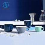 OEM Blue Green Grey Coffee Porcelain White Mugs Gifts for sale