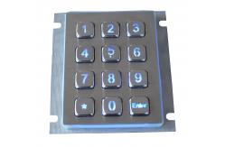 China Dustproof Weatherproof Metal Keypad 12 Keys Access Control With 2.0mm Long Stroke supplier