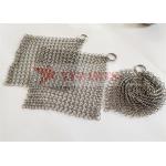 Glass Cup Cleaner Metal Stainless Steel Chain Mail Scrubber Ring Mesh for sale