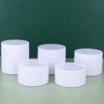 Custom Logo Pet Plastic Storage Jar Cosmetic White PP Body Cream Jar for sale