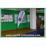 Advertsing Teardrop Flag Feather Customized With Logo Printing H 2.5m