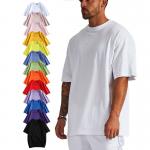 O Neck Men Blank T Shirt Custom Cotton Loose Drop Shoulder for sale