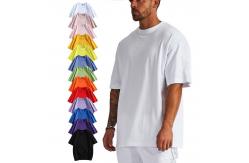 China O Neck Men Blank T Shirt Custom Cotton Loose Drop Shoulder supplier