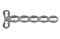 China Phalangeal Metacarpal Orthopedic Locking Plate T Shaped 6 7 8 Holes supplier
