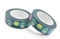 China Wholesale Waterproof Custom Printed CMYK Glitter Washi Tape Supplier supplier