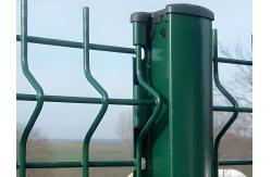 China Dark Green 3D Bending Wire Mesh Fence , Garden Welded Wire Mesh Panel Fencing supplier