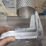 X5Cr-Ni18 304 316 Water Filter Frame SS Round Pipe Welded Perforated Metal Pipes/Perforated Filter Elements for sale