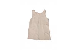 China Polyester 80 Cotton 20 Bib Apron Chef Uniform Pink With Princess Seam supplier