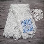 Water Soluble Flower Lace Fabric By The Yard High Fastness For Women Dresses for sale