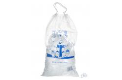 China 8lb Disposable PE Gravure Printing Reusable Ice Bags With Drawstring supplier