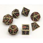 Hand Pouring Metal Polyhedral Dice Odorless Antiwear 7 Piece Set for sale