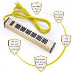 Multi Outlet Desktop Power Strip With USB , Slim Power Bar With USB Charger