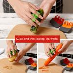 Two Finger TPR PP Stainless Fruit Vegetable Peeler With Hand Protection