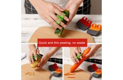 China Two Finger TPR PP Stainless Fruit Vegetable Peeler With Hand Protection supplier