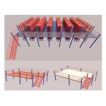 Industrial Shelving Mezzanine Racking System Steel Multi Level  For Warehouse Storage for sale