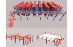 China Industrial Shelving Mezzanine Racking System Steel Multi Level  For Warehouse Storage supplier