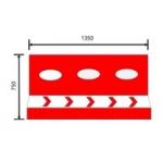 Rotational Roto Molded Products Road Barrier 1350x750mm 3 Holes for sale
