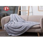 Mink Appearance Knitted Rabbit Fur Blankets Machine Wash Faux Fur sofa Blanket for sale