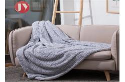 China Mink Appearance Knitted Rabbit Fur Blankets Machine Wash Faux Fur sofa Blanket supplier