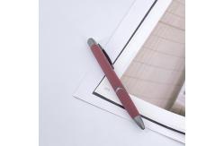 China School Stationery Triangle Plastic Ball Pen Soft Coating Matt Ballpoint Pen With Logo supplier