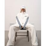 Zip Up Track Hiphop Windproof Soft Stripe Design Casual Stand Up Collar Jacket