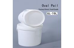 China White Oval Paint Bucket With Handle And Lid For Print supplier