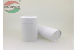 China White Round Paper Box for Coffee , Cardboard Tube Packaging With Paper Lid supplier