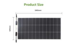 China Monocrystalline 300 Watt Flexible Solar Panel 370W For RV Boat Waterproof MWT supplier